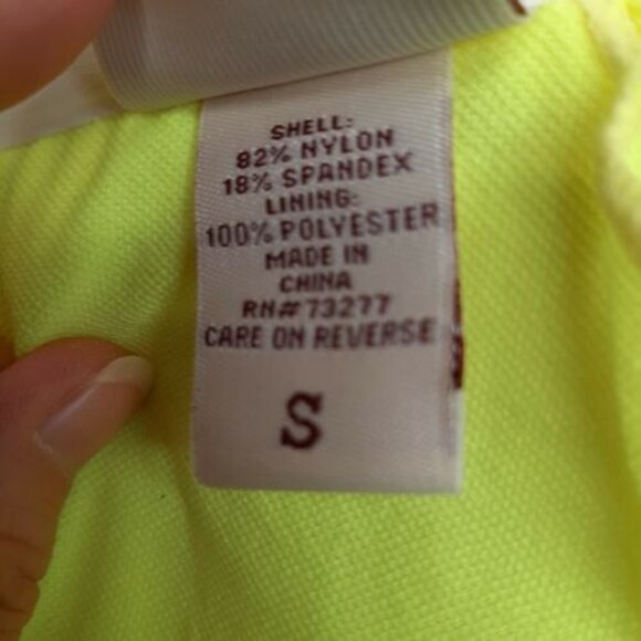 NWT S Mudd Neon Yellow Swimsuit Bathing Suit Separates - TOP ONLY strapless tube - Picture 6 of 9